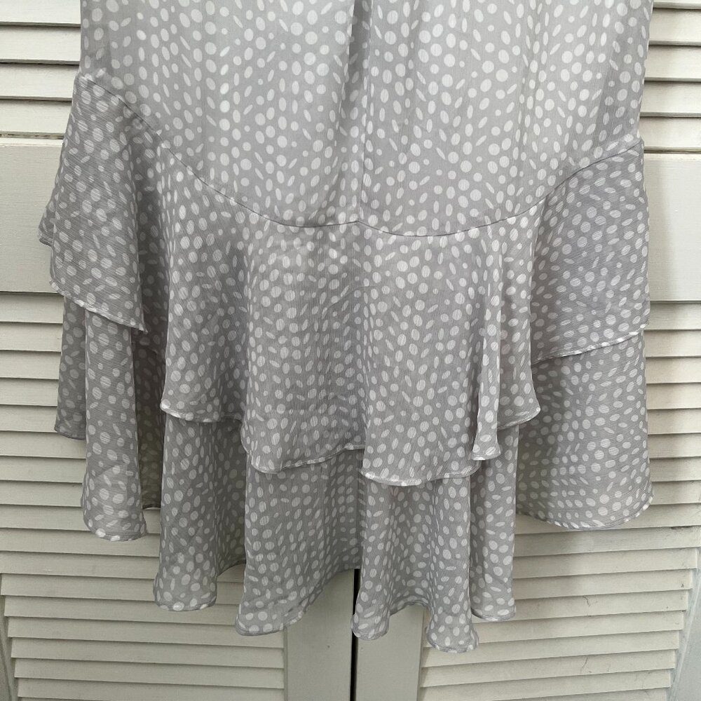 Tommy Hilfiger Gray Polka Dot Maxi Dress - Picture 2 of 6